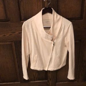 •Loft  | Cotton Moto Cardigan•